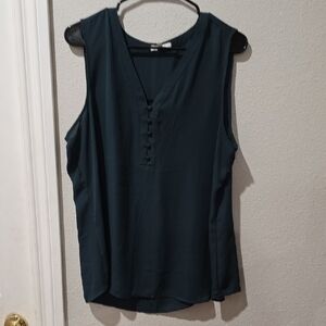Maurices Dark Green Sleeveless Blouse